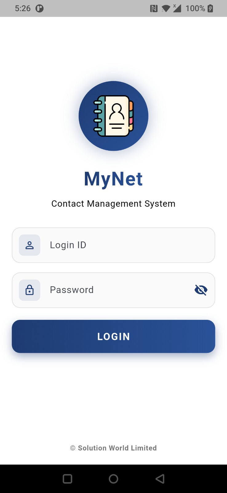 MyNet App Interface